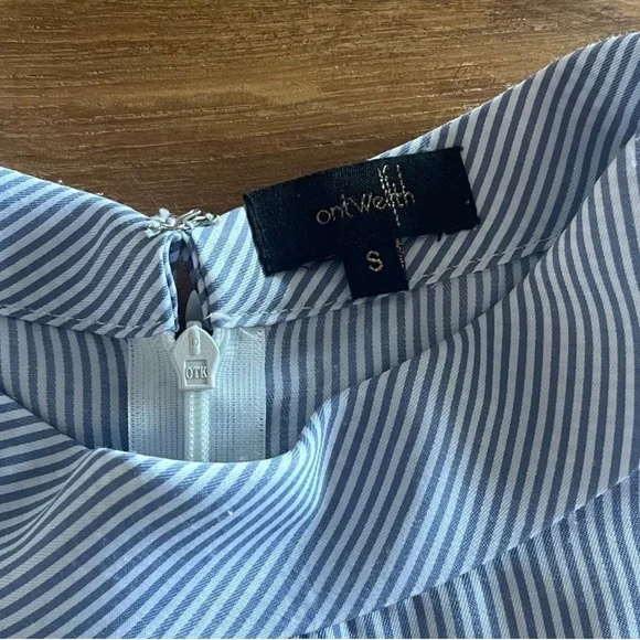 On Twelfth Blue and White Striped Shirt - Picture 8 of 10